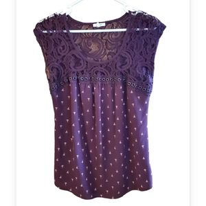 Maurices Lace Blouse Size L